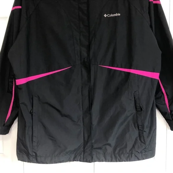 Columbia Women's Black & Hot Pink Interchange Jacket Size 1X - Picture 7 of 15